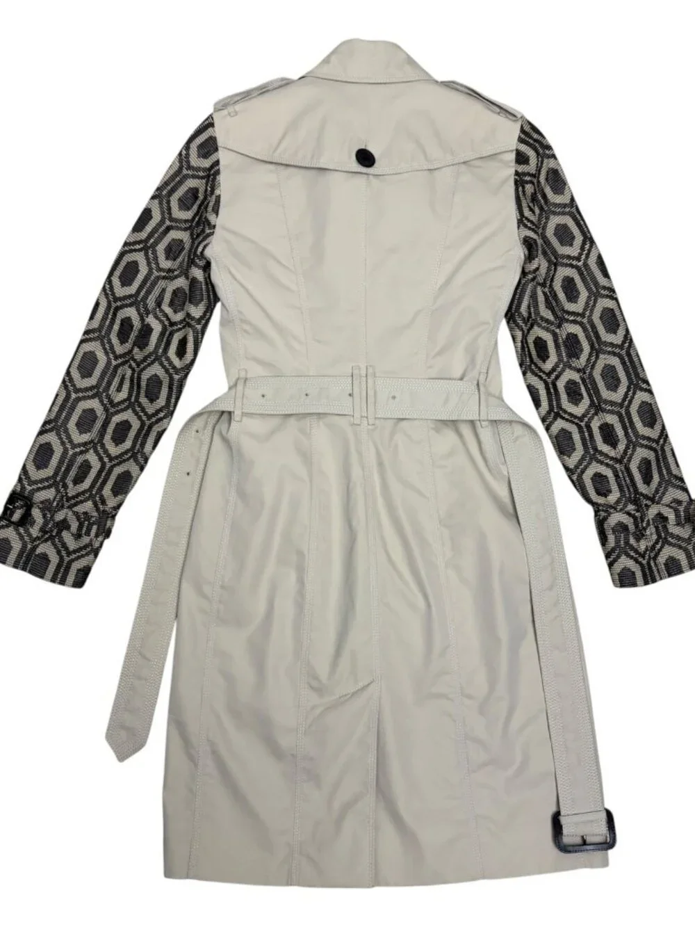 BURBERRY Trench Coat Luxury Designer Business Casual Jacquard Vintage 2012 - XS - Picture 6 of 10